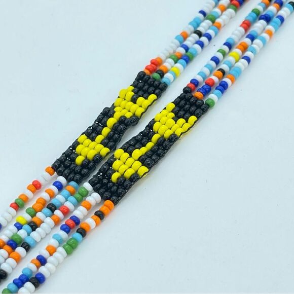 Vintage Seed Bead Necklace Native American Indian Motif - Picture 4 of 8